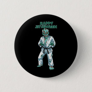 Brazilian Jiu Jitsu and BJJ Halloween Zombie 6 Cm Round Badge