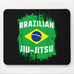 Brazilian Jiu Jitsu and Grappling Flag Mouse Pad