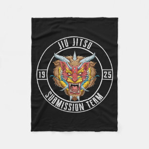 Brazilian Jiu Jitsu and Grappling - Jiu Jitsu Lion Fleece Blanket