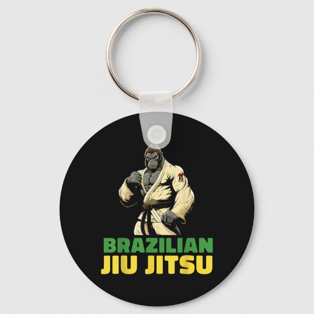 Brazilian Jiu Jitsu and Grappling Key Ring (Front)