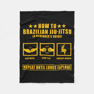 Brazilian Jiu-Jitsu BJJ Grappling Ground Fighting Fleece Blanket