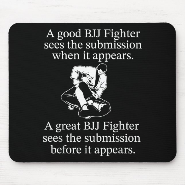 Brazilian Jiu-Jitsu BJJ Grappling Ground Fighting Mouse Pad (Front)