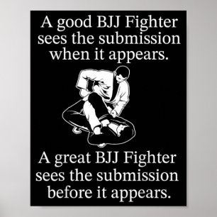 Brazilian Jiu-Jitsu BJJ Grappling Ground Fighting Poster