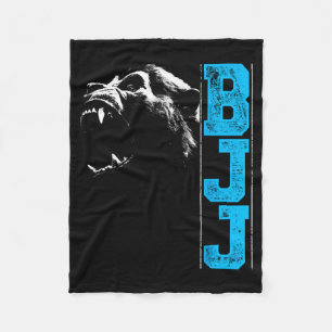 Brazilian Jiu Jitsu BJJ Guerrilla Jiu Jitsu Gorill Fleece Blanket