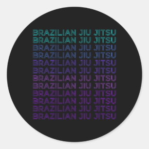 Brazilian Jiu Jitsu BJJ Retro Classic Round Sticker