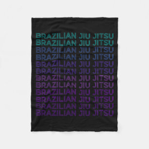 Brazilian Jiu Jitsu BJJ Retro Fleece Blanket