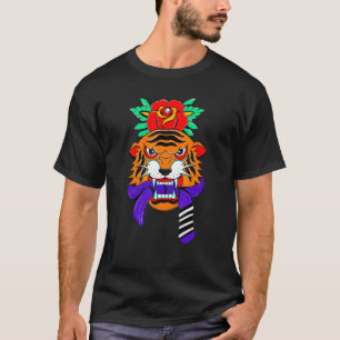 Brazilian Jiu jitsu BJJ Tiger purple belt T-Shirt