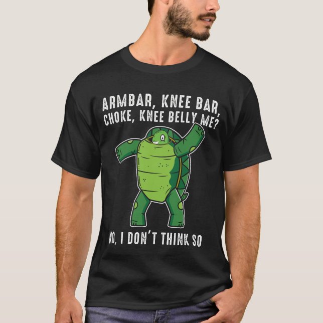 Brazilian Jiu jitsu BJJ Turtle defense position T-Shirt (Front)
