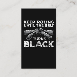 Brazilian Jiu Jitsu Black Belt Rolling Fighter Business Card