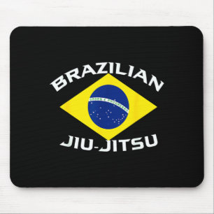 Brazilian Jiu Jitsu Brazil Flag Mouse Pad
