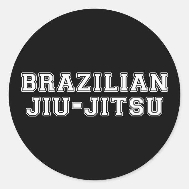 Brazilian Jiu Jitsu Classic Round Sticker (Front)