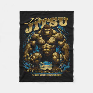 Brazilian Jiu Jitsu __ Cool MMA Fighter Aggressive Fleece Blanket