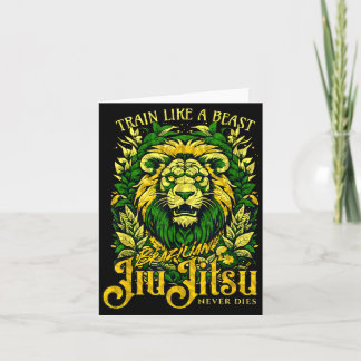 Brazilian Jiu Jitsu __ Cool MMA Fighter Lion le Card