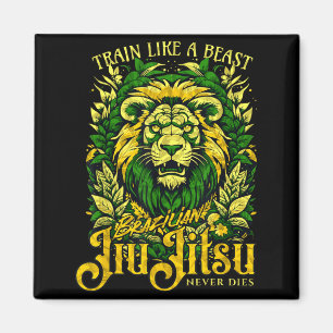 Brazilian Jiu Jitsu __ Cool MMA Fighter Lion le Magnet