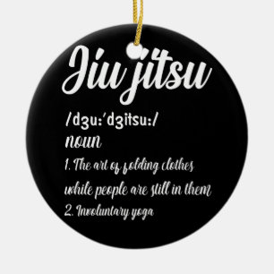 Brazilian Jiu Jitsu Definition Martial Art Combat Ceramic Tree Decoration