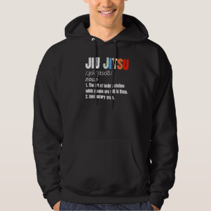 Brazilian Jiu Jitsu Definition Vintage Retro Mma Hoodie