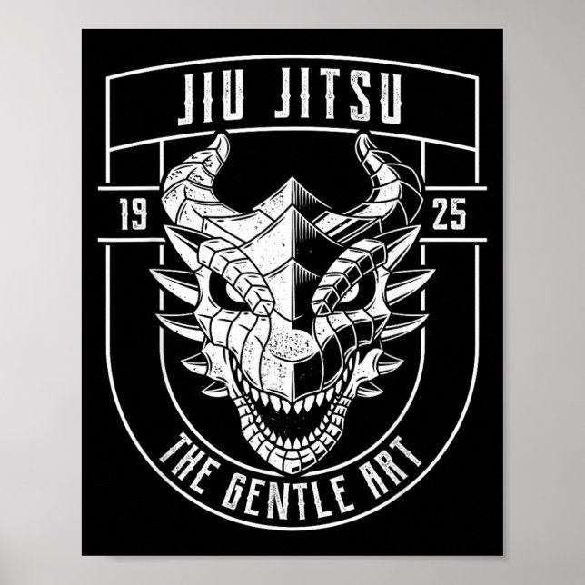 Brazilian Jiu Jitsu Dragon Poster (Front)