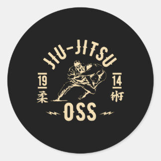 Brazilian Jiu Jitsu E Suave Oss Bjj Fighting Spiri Classic Round Sticker
