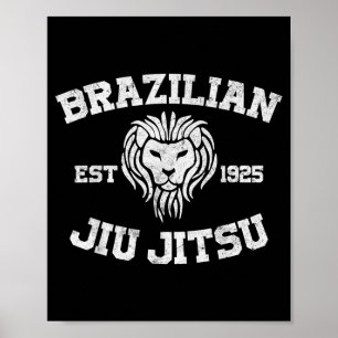 Brazilian Jiu Jitsu Est 1925 Lion Head Classic Poster