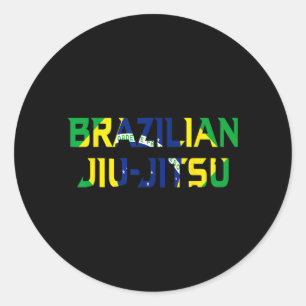 Brazilian Jiu Jitsu Fighter Classic Round Sticker