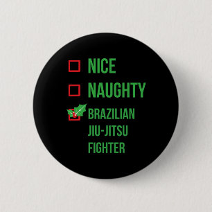 Brazilian Jiu-jitsu Fighter Funny Pajama Christmas 6 Cm Round Badge