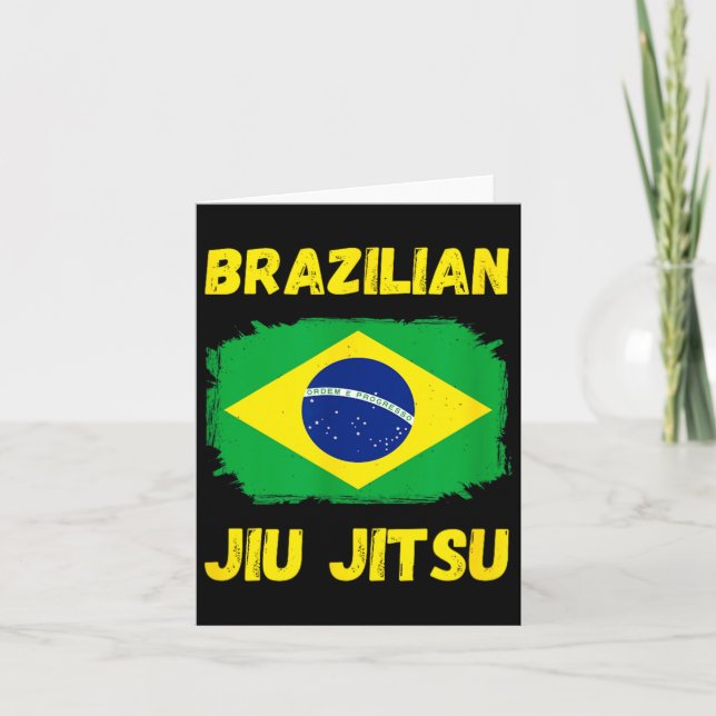 Brazilian Jiu Jitsu Flag Card (Front)