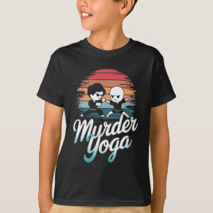 Brazilian Jiu-Jitsu Funny Murder Yoga design T-Shirt