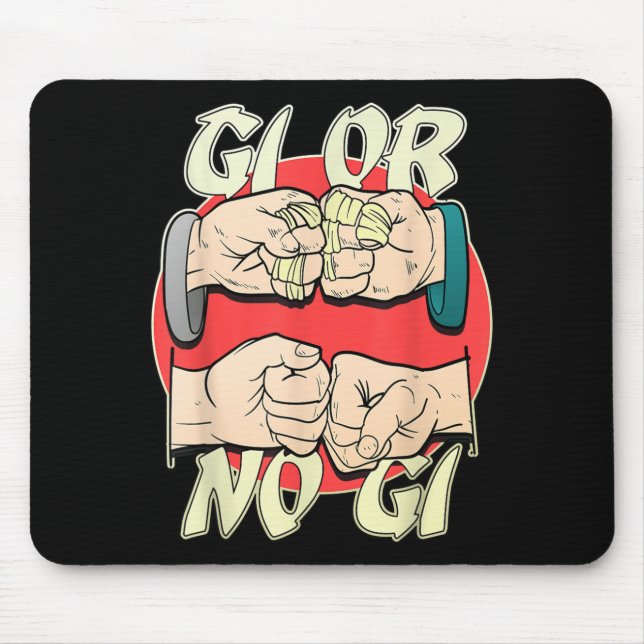 Brazilian Jiu Jitsu Gi Or NoGi Mouse Pad (Front)
