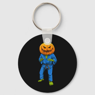 Brazilian Jiu Jitsu Halloween Pumpkin BJJ Key Ring