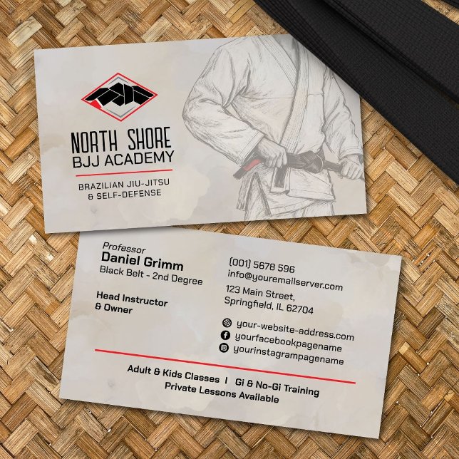 Brazilian Jiu-Jitsu Instructor Business Card (Creator Uploaded)