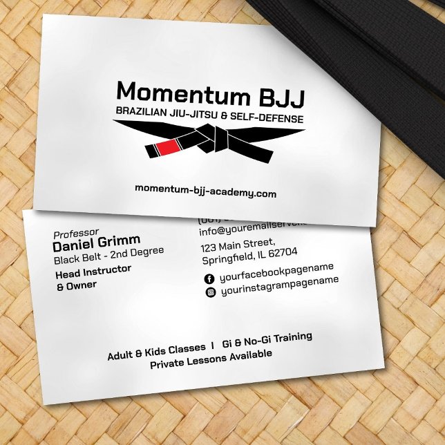 Brazilian Jiu-Jitsu Instructor Business Card (Creator Uploaded)