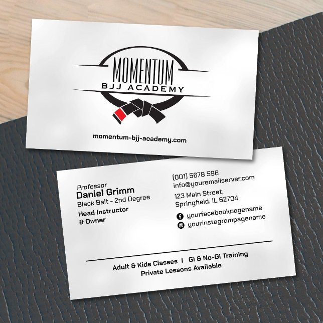 Brazilian Jiu-Jitsu Instructor Business Card (Creator Uploaded)