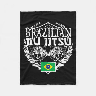 Brazilian Jiu Jitsu Jaguar Heads BJJ Brazilian Fleece Blanket