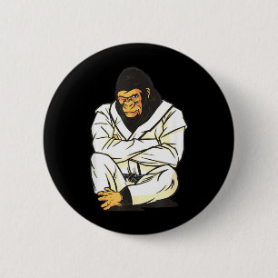 Brazilian Jiu Jitsu Judo Gorilla 6 Cm Round Badge
