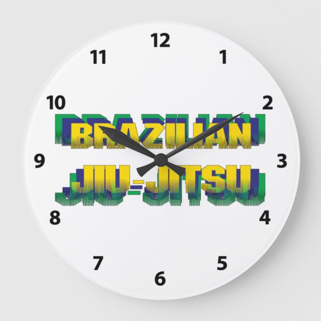 Brazilian Jiu-Jitsu Large Clock (Front)