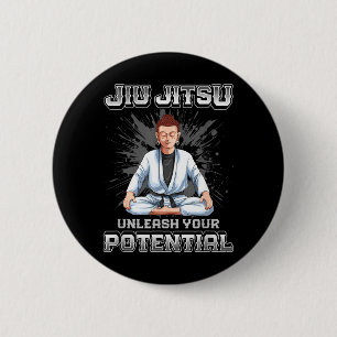 Brazilian Jiu Jitsu MMA and Grappling BJJ Buddha 6 Cm Round Badge