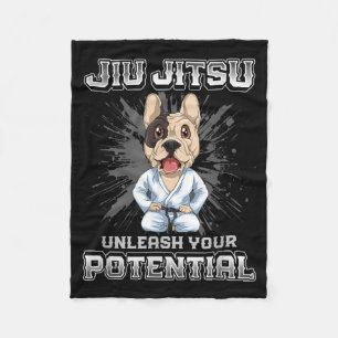 Brazilian Jiu Jitsu MMA and Grappling BJJ Bulldog Fleece Blanket