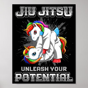 Brazilian Jiu Jitsu MMA and Grappling BJJ Fighting Poster