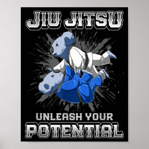 Brazilian Jiu Jitsu MMA and Grappling BJJ Fighting Poster
