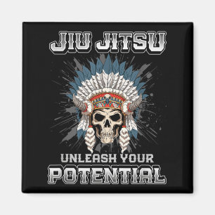 Brazilian Jiu Jitsu MMA and Grappling BJJ Skeleton Magnet