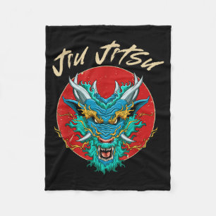 Brazilian Jiu Jitsu MMA BJJ Dragon Fleece Blanket