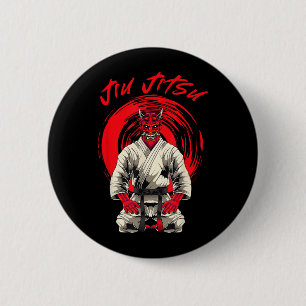 Brazilian Jiu Jitsu Oni Demon 6 Cm Round Badge
