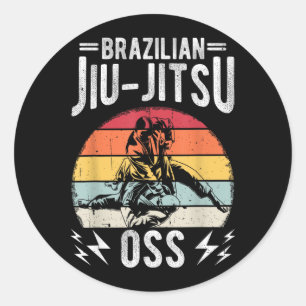 Brazilian Jiu-Jitsu OSS Brazilian Jiu-Jitsu BJJ Classic Round Sticker