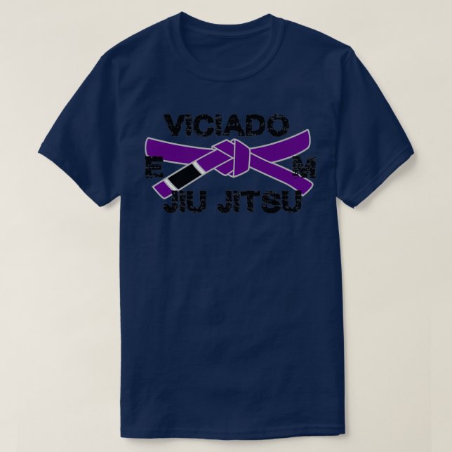 Brazilian Jiu jitsu Purple Belt BJJ Purple Belt T-Shirt (Design Front)