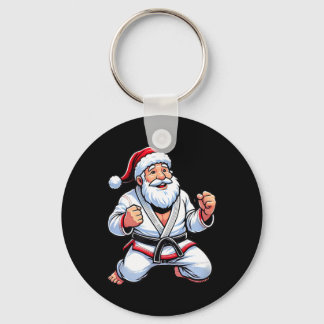 Brazilian Jiu Jitsu Santa Claus Christmas Key Ring
