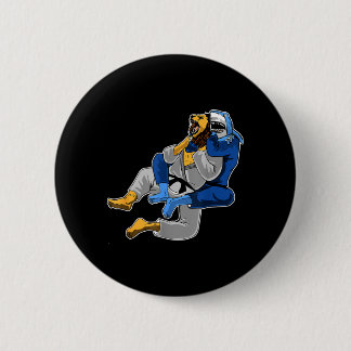 Brazilian Jiu Jitsu Shark Lion 6 Cm Round Badge