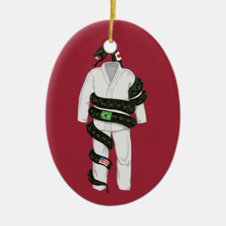 Brazilian Jiu Jitsu Snake Ceramic Tree Decoration