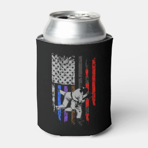 Brazilian Jiu Jitsu Stars & Stripes Rank BJJ Flag Can Cooler