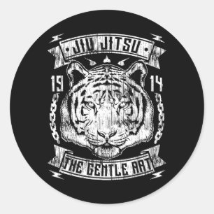Brazilian Jiu Jitsu Tiger Classic Round Sticker