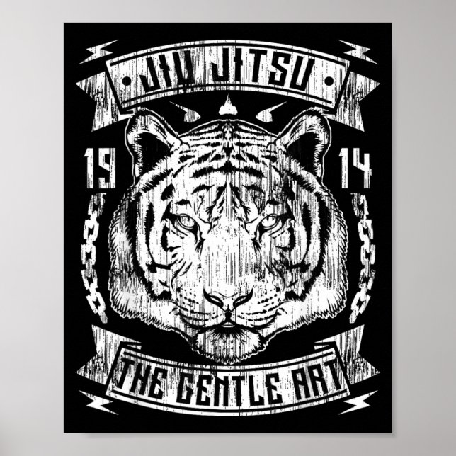 Brazilian Jiu Jitsu Tiger Poster (Front)